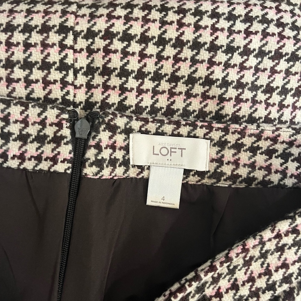 Loft Tweet brown and Nude Mini Skirt, Size 4 - Picture 3 of 4